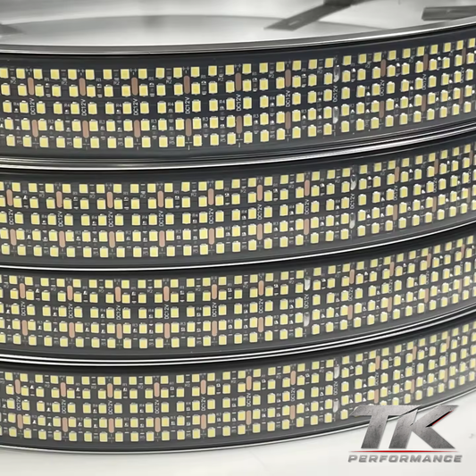 10 Row Pure White Wheel Lights, Outside (Set of 4)