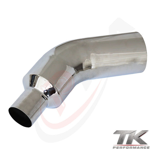 Universal 45° Exhaust Tail Pipe Elbow Tip (4″→7″, 5″→7″, 5″→8″)