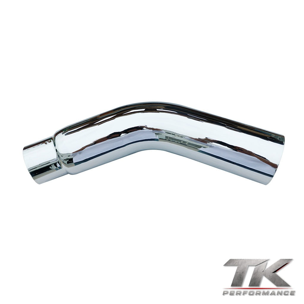 Universal 45° Exhaust Tail Pipe Elbow Tip (4″→7″, 5″→7″, 5″→8″)