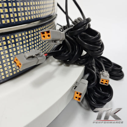 20 Row Pure White Wheel Lights, Inside & Outside (Set of 4)