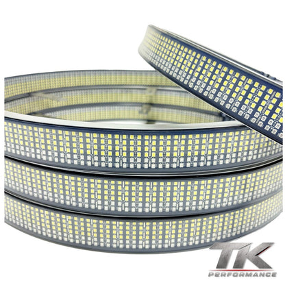 6 Row Amber/White Switchback Wheel Lights, Outside (Set of 4)
