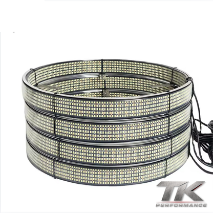 10 Row Pure White Wheel Lights, Inside & Outside (Set of 4)
