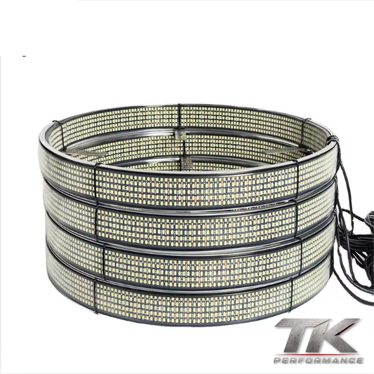 10 Row Pure White Wheel Lights, Inside & Outside (Set of 4)