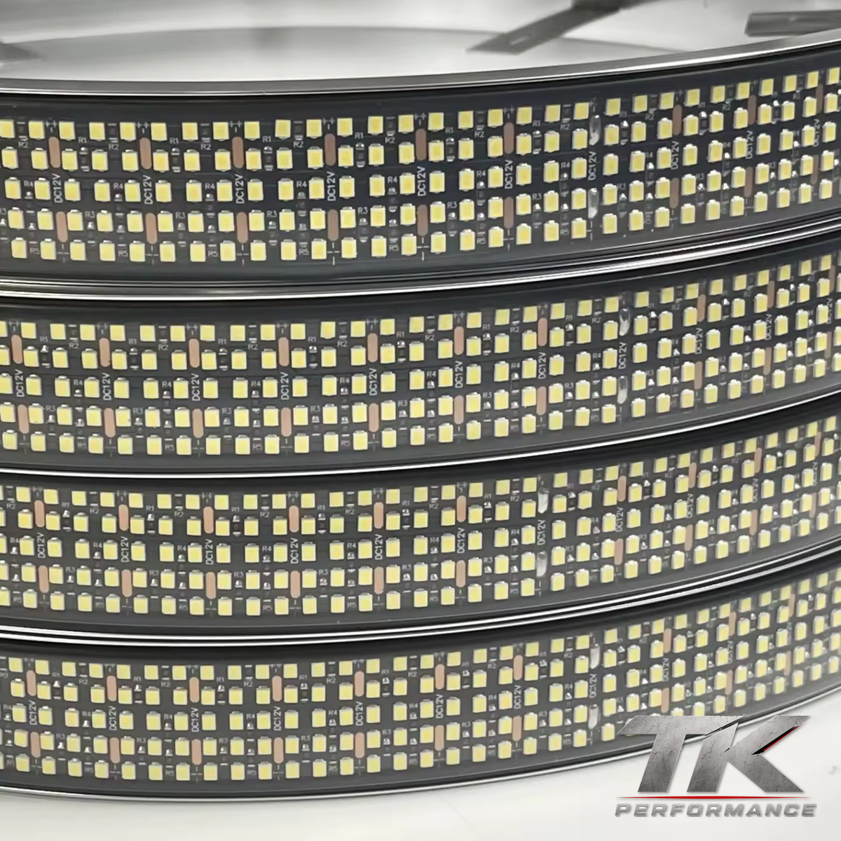 10 Row Pure White Wheel Lights, Outside (Set of 4)