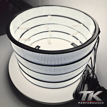 20 Row Pure White Wheel Lights, Inside & Outside (Set of 4)
