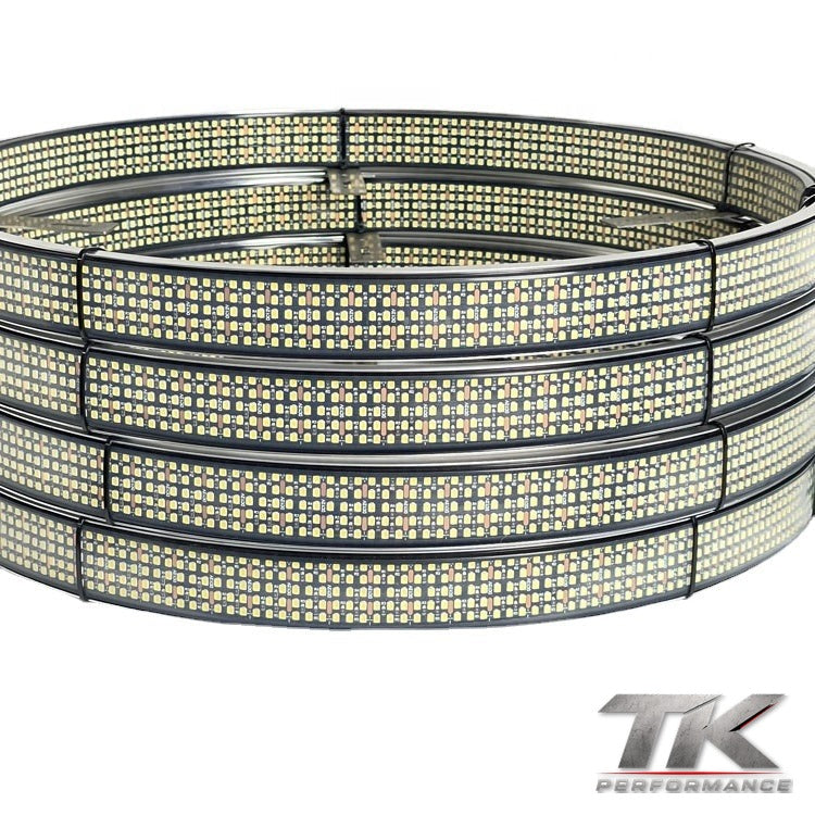 10 Row Pure White Wheel Lights, Outside (Set of 4)