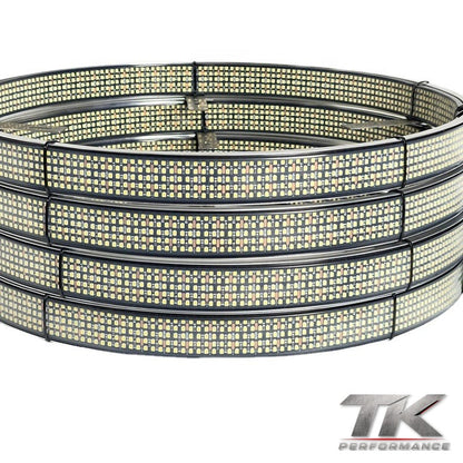 10 Row Pure White Wheel Lights, Outside (Set of 4)