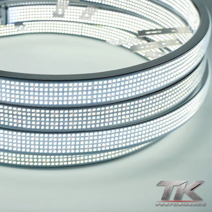 10 Row Pure White Wheel Lights, Outside (Set of 4)