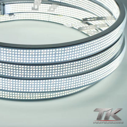 10 Row Pure White Wheel Lights, Outside (Set of 4)