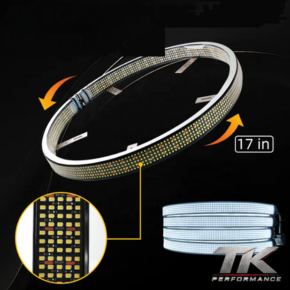 10 Row Pure White Wheel Lights, Inside & Outside (Set of 4)